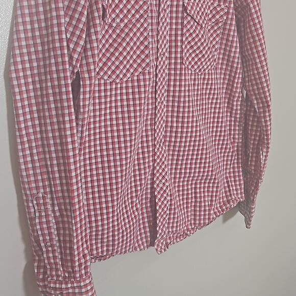 H&M L.O.G.G Fitted Collar Button Down Plaid Shirt Sz Medium - Picture 4 of 11